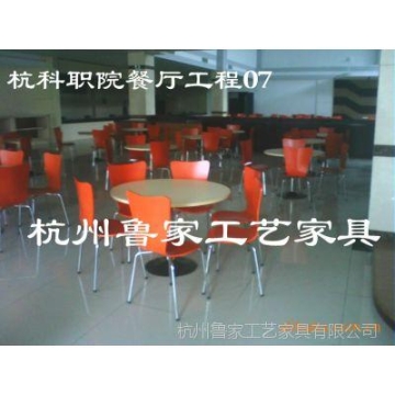 宾馆家具酒店家具餐厅家具实木电动餐桌，实木餐椅--杭科院餐厅